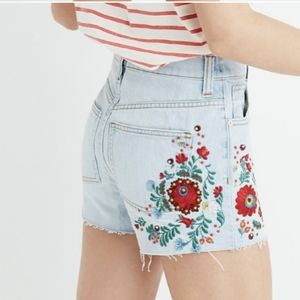 Madewell The Perfect Jean Short Embroidered